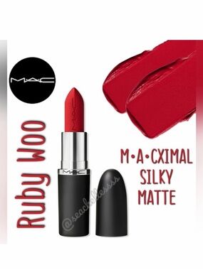 M•A•CIMAL Silky Matte Lipstick Ruby Woo Red Brand New in Box Authentic